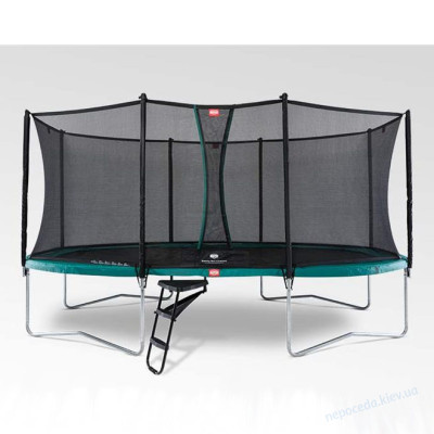 Овальный Батут BERG Grand Favorit 520 Green с сеткой Comfort большой