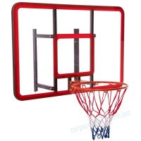 Игровой баскетбольный щит с кольцом и сеткой