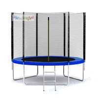Батут детский с сеткой размер 252см для улицы (120кг) SkyJump