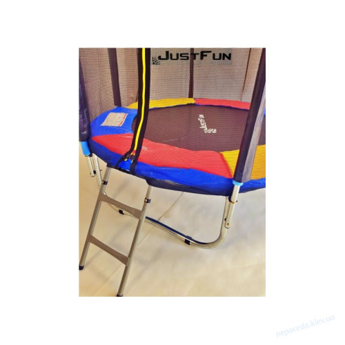 Батут Just Fun 305см MULTICOLOR сеткa внутренняя + лесенка, фото 5