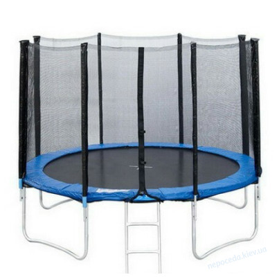 Батут уличный с лесенкой до 120кг  Just Fun 252см Blue