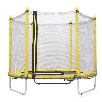 Детский Батут Just Fun 152см до 100кг Yellow наружная сетка