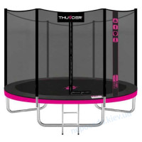 Батут 305 см черно-розовый THUNDER OUTSIDE PRO с наружной сеткой