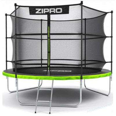 Батут Zipro Jump Pro 312 см черно-зеленый с внутренней сеткой