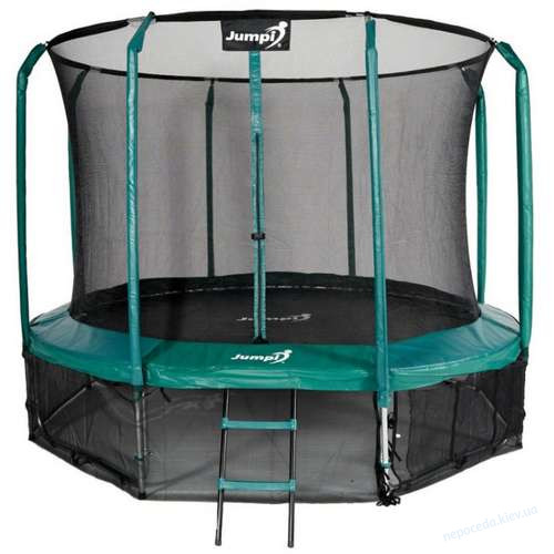 Батут Jumpi Maxy Comfort с внутренней сеткой 312 см зеленый до 160 кг