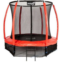 Батут Jumpi Maxy Comfort Plus з внутрішньою сіткою 252 см червоний до 50 кг