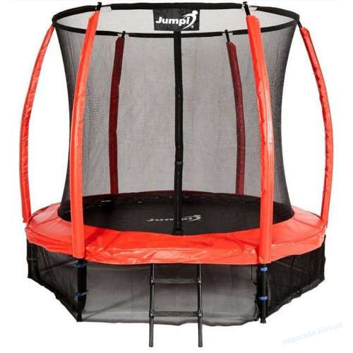 Батут Jumpi Maxy Comfort Plus з внутрішньою сіткою 252 см червоний до 50 кг