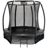Батут Jumpi Maxy Comfort Plus с внутренней сеткой 252 см черный до 50 кг
