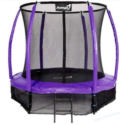 Батут Jumpi Maxy Comfort Plus с внутренней сеткой 252 см фиолетовый до 50кг