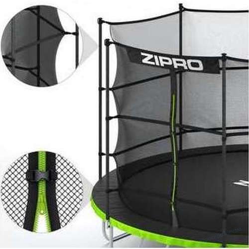Батут Zipro Jump Pro 183 см чорно-зелений з внутрішньою сіткою, фото 4