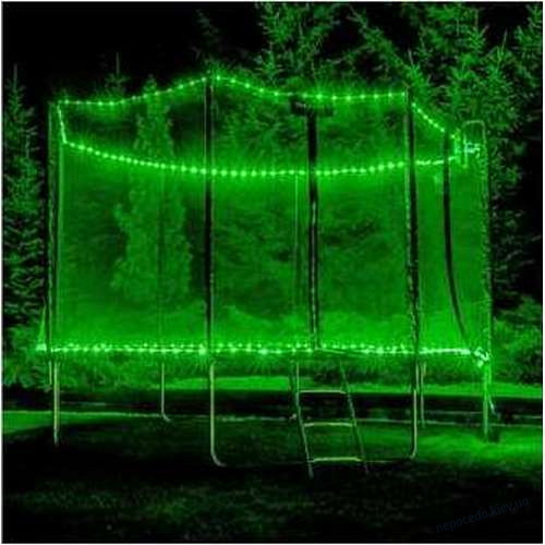 Батут 305 см черно-розовый THUNDER OUTSIDE PRO с наружной сеткой, фото 4