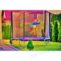 Батут Just Fun 305см MULTICOLOR сеткa внутрішня + драбинка