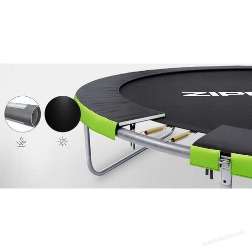Батут 312 см Zipro Jump Pro Premium с внутренней сеткой черно-зеленый, фото 11