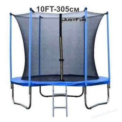 Батут Just Fun 305см Blue сеткa внутрішня + драбинка