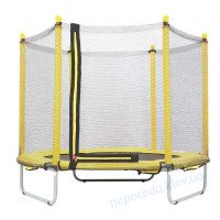 Детский Батут Just Fun 152см до 100кг Yellow наружная сетка