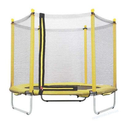 Детский Батут Just Fun 152см до 100кг Yellow наружная сетка
