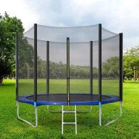 Батут Just Jump 312 см Blue наружная сетка + лесенка