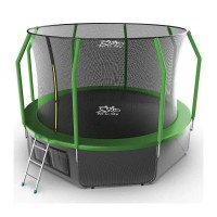 Батут FitToSky 252см с внутренней сеткой и лесенкой зеленый Батут FitToSky 252см с внутренней сеткой и лесенкой зеленый