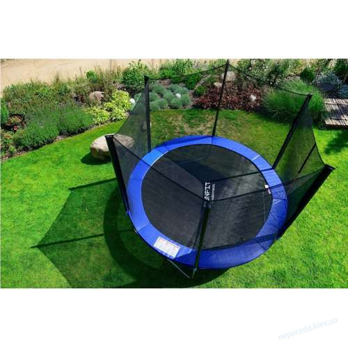 Батут Funfit с наружной сеткой 252 см синий до 120кг, фото 3