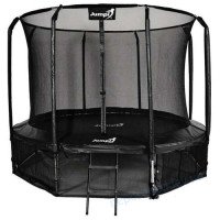 Батут Jumpi Maxy Comfort с внутренней сеткой 374 см черный до 160 кг