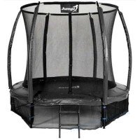 Батут Jumpi Maxy Comfort Plus с внутренней сеткой 252 см черный до 50 кг