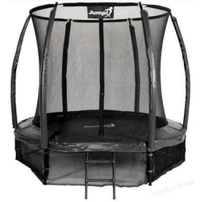 Батут Jumpi Maxy Comfort Plus з внутрішньою сіткою 252 см чорний до 50 кг