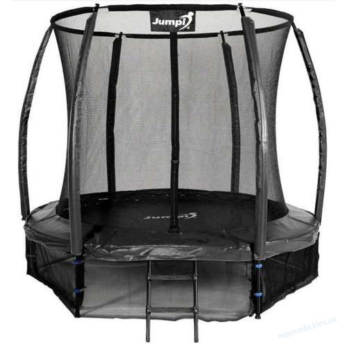 Батут Jumpi Maxy Comfort Plus с внутренней сеткой 252 см черный до 50 кг