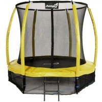 Батут Jumpi Maxy Comfort Plus с внутренней сеткой 252 см желтый до 50 кг