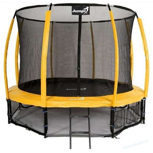 Батут Jumpi Maxy Comfort Plus з внутрішньою сіткою 312 см жовтий
