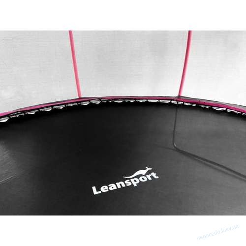 Батут Lean Sport з внутрішньою сіткою 366 см чорно-рожевий до 150кг, фото 2