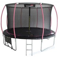 Батут Lean Sport с внутренней сеткой 366 см черно-розовый до 150 кг