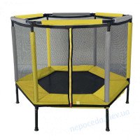 Батут-манеж детский до 60кг Just Fun 140см Yellow шестиугольный