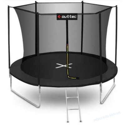 Батут 374 см до 150кг черный OUTTEC Inside Net с внутренней сеткой