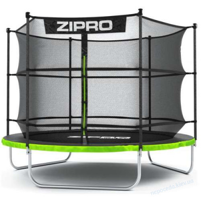 Батут Zipro Jump Pro 252 см (8фут.) черно-зеленый с внутренней сеткой