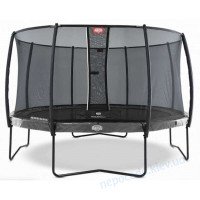 Спортивный детский батут BERG Elite Grey 380 + сетка Safety Net Deluxe