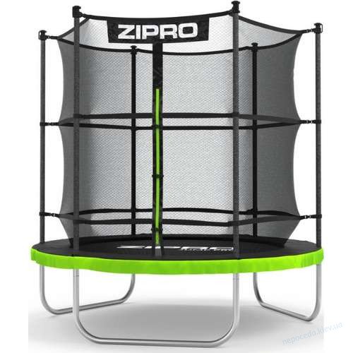 Батут Zipro Jump Pro 183 см чорно-зелений з внутрішньою сіткою