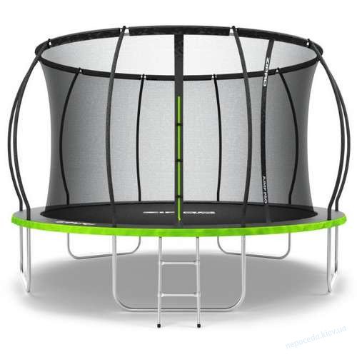 Батут 374 см (12 фут.) Zipro Jump Pro Premium с внутренней сеткой черно-зеленый