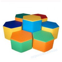 Комплект пуфиков игровой мебели Шестигранник