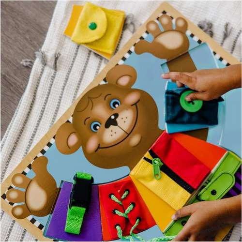 Бізіборд Ведмедик з застібками Melissa and Doug, фото 3
