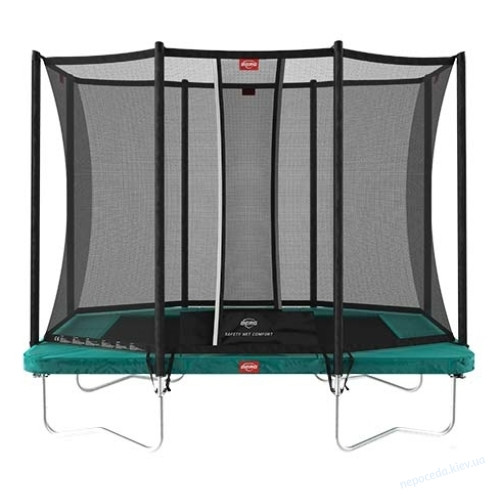 Батут прямокутний BERG Ultim Favorit 280 Green із захисною сіткою Comfort