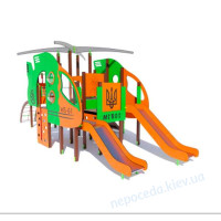 Игровой комплекс Вертолет детский с двумя горками