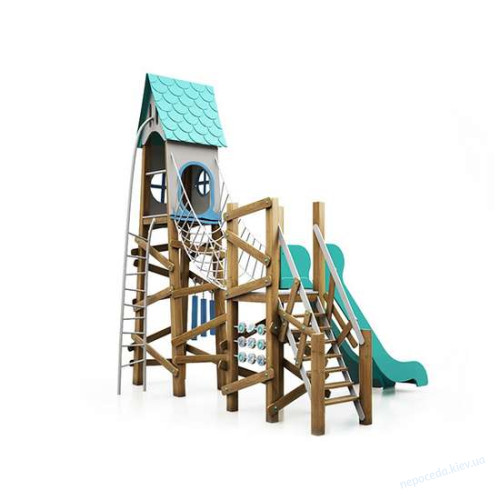 Детский игровой комплекс для улицы Башня с горкой, фото 3