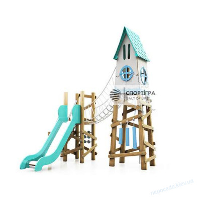 Детский игровой комплекс для улицы Башня с горкой
