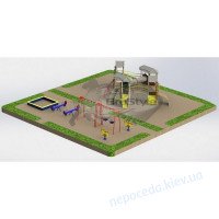 Детская площадка PG20 с игровым комплексом и качелями во двор