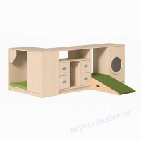 Комплект ігрова шафа з інтегрованим тунелем і пандусом (142×80×45/244 см)