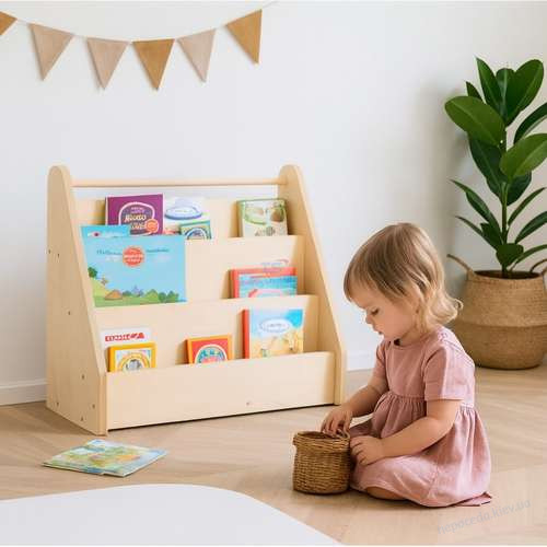 Портативный книжный шкаф Монтессори 50х25х50 см, фото 4