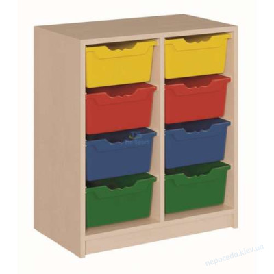 Шафа для навчальних матеріалів з контейнерами (70,5×80×45 см)
