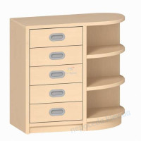 Шкаф-комод с выдвижными ящиками и открытыми полками (80×80×45 см)