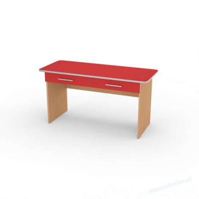 Стол детский Мышонок 3 рост.гр. с ящиком 1100x450x580 цветное ДСП для детского сада