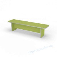 Лавка для детской раздевалки в садик 1200x300 мм зеленая